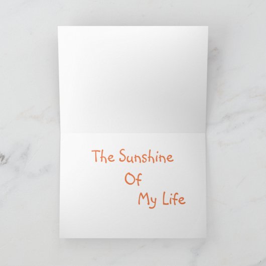 私の人生のひまわりグリーティングカードの太陽 シーズンカード (内部)