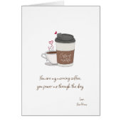 私の人生のコーヒーバレンタインデーのカード (正面)