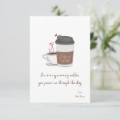 私の人生のコーヒーバレンタインデーのフラットカード (スタンド正面)