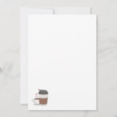 私の人生のコーヒーバレンタインデーのフラットカード サンキューカード (裏面)