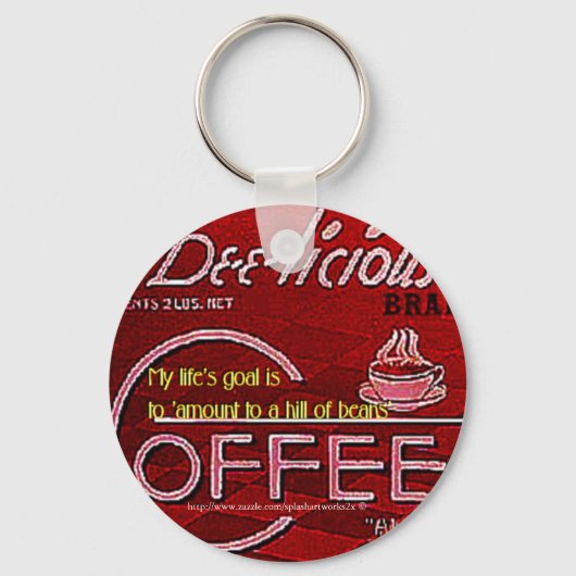 私の人生のゴールは『豆の丘に上がる』こと –  キーホルダー (正面)