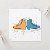 私の人生のスケート・休日・ カード (正面/裏面インサイチュ)