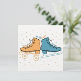 私の人生のスケート・休日・ カード