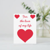 私の人生のバレンタインデーのカードを愛して シーズンポストカード