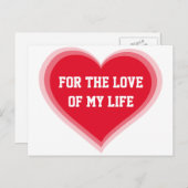 私の人生のバレンタインデーのカードを愛して シーズンポストカード (正面/裏面)