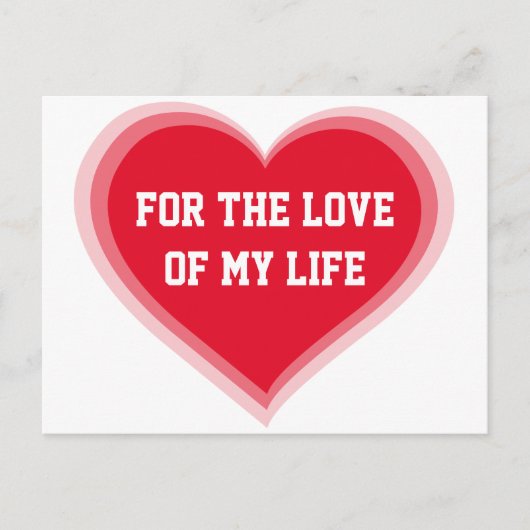 私の人生のバレンタインデーのカードを愛して シーズンポストカード (正面)