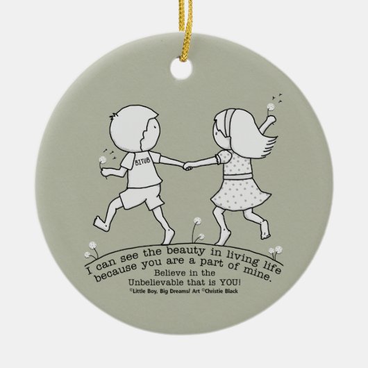 私の人生の一部 セラミックオーナメント (正面)