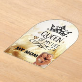 私の人生の優雅な女王 - 私のお母さん アクリル招待状 (レイダウン)