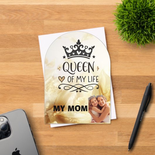 私の人生の優雅な女王 - 私のお母さん アクリル招待状 (インサイチュ (招待状))