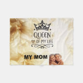 私の人生の優雅な女王 - 私のお母さん フリースブランケット (正面(横))