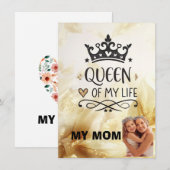 私の人生の優雅な女王 - 私の母 ノートカード (正面/裏面)