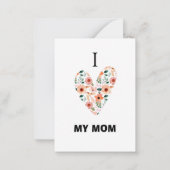 私の人生の優雅な女王 - 私の母 ノートカード (裏面)