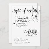 私の人生の光結婚式招待状 招待状 (正面/裏面)