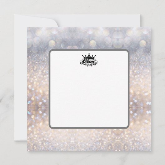 私の人生の女王 ママ きらきら母の日のカード カード (裏面)