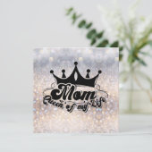 私の人生の女王 ママ 母の日のカードに輝きを カード (スタンド正面)