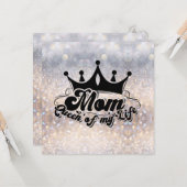 私の人生の女王 ママ 母の日のカードに輝きを カード (正面/裏面インサイチュ)