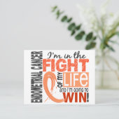 私の人生の子宮内膜がんとの闘い ポストカード (スタンド正面)