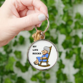 私の人生の岩 キーホルダー (手)