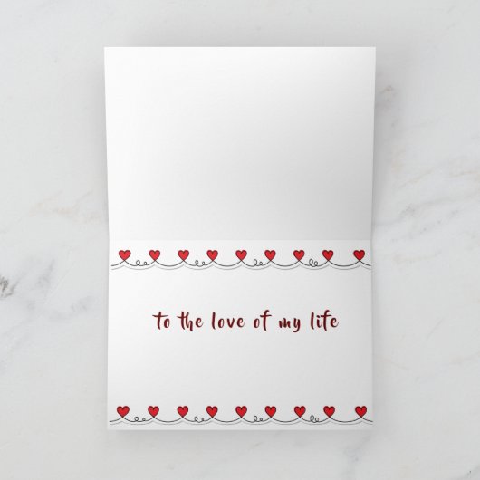 私の人生の愛する人へ「おめでとう」カード カード (内部)