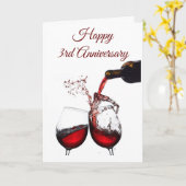 ***私の人生の愛に***三周年を迎える カード (黄色い花)