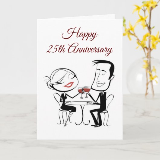 **私の人生の愛に**25周年おめでとう カード (黄色い花)