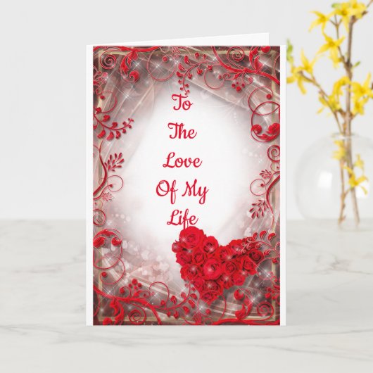 「私の人生の愛」を「私たちの記念日」* カード (黄色い花)