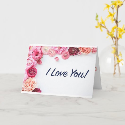 **私の人生の愛** 40歳の誕生日ウィッシュカード カード (黄色い花)