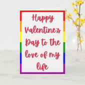 私の人生の愛LGBTプライドをテーマにしたバレンタインカード カード (黄色い花)