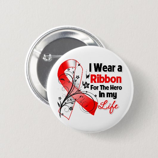 私の人生の扁平上皮がんリボンヒーロー 缶バッジ (正面&裏面)