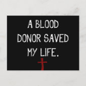 私の人生の救クリスチャンの献血者 ポストカード (正面)