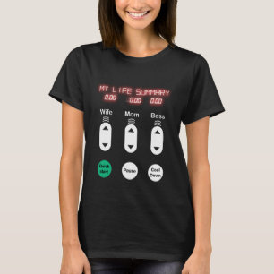 私の人生の概要 – 妻ママボス Tシャツ