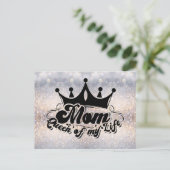 私の人生の母の女王エレガントグリッター葉書 ポストカード (スタンド正面)