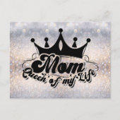 私の人生の母の女王エレガントグリッター葉書 ポストカード (正面)