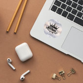 私の人生の母クイーングリッタークラシックラウンドステッカー ラウンドシール