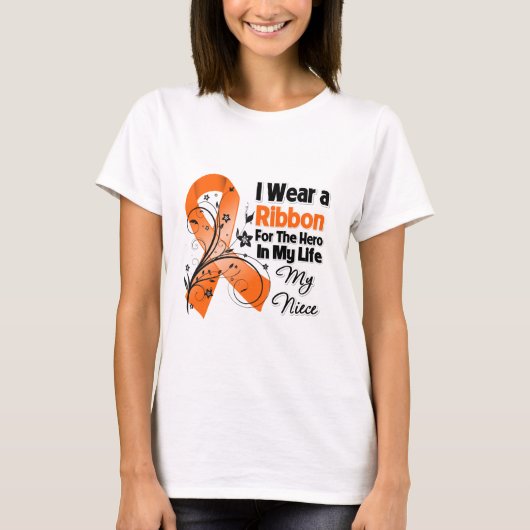 私の人生の白血病の姪の英雄 Tシャツ (正面)