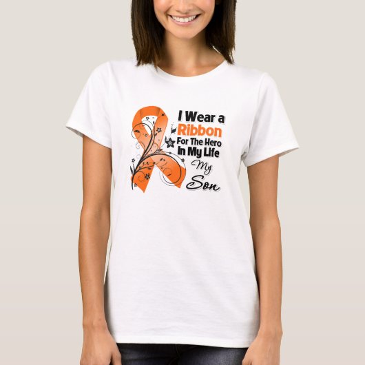 私の人生の白血病の息子の英雄 Tシャツ (正面)