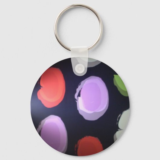 私の人生の色ビッグ水玉模様.JPG キーホルダー (正面)