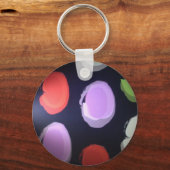 私の人生の色ビッグ水玉模様.JPG キーホルダー (正面)