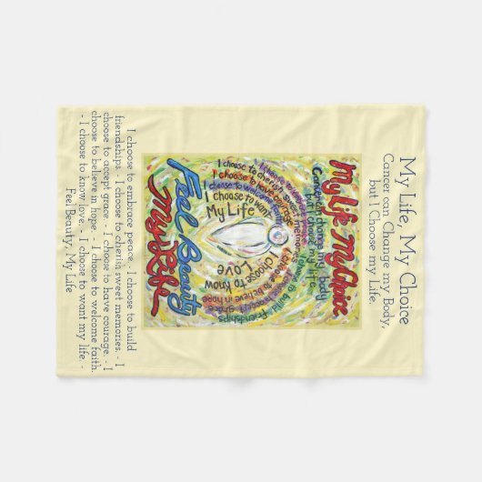 私の人生の選択がんエンジェルソフトフリースブランケット フリースブランケット (正面(横))