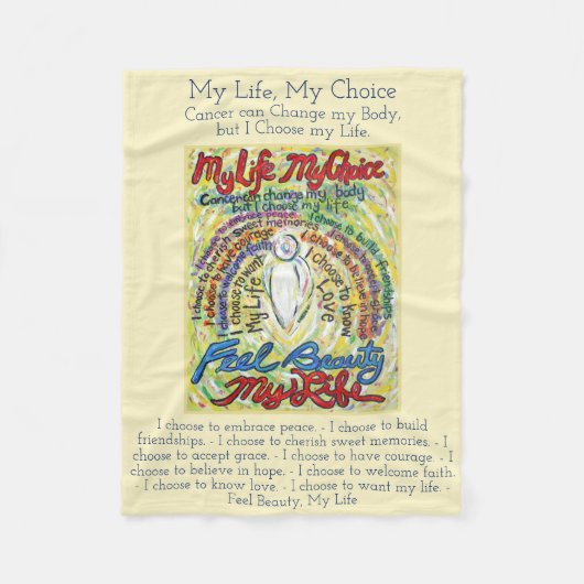 私の人生の選択がんエンジェルソフトフリースブランケット フリースブランケット (正面)