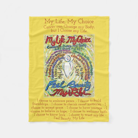 私の人生の選択がんエンジェルソフトフリースブランケット フリースブランケット (正面)
