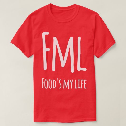 私の人生の食べ物の恋人 Tシャツ (デザイン正面)