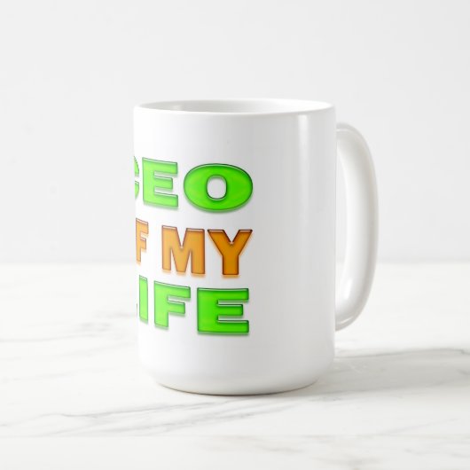 私の人生のCEOやる気を起こさせると感動的 コーヒーマグカップ (正面右)