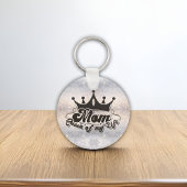 私の人生のMOMクイーングリッターキーチェーン キーホルダー