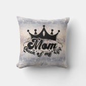 私の人生のMOMクイーングリッター装飾用クッション クッション (正面)