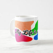 私の人生はア賛美ズ コーヒーマグカップ (正面左)