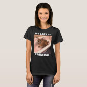 私の人生はカラカルミーム猫 Tシャツ (正面フル)