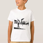 私の人生はスケートボードとスクーター Tシャツ (正面)