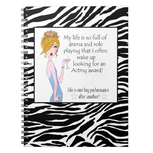 私の人生はドラマと役割遊に満ちて… ノートブック (正面)