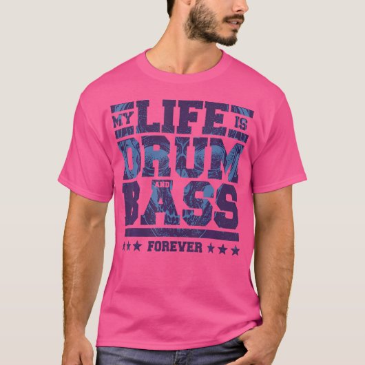 私の人生はドラムとバスだ Tシャツ (正面)